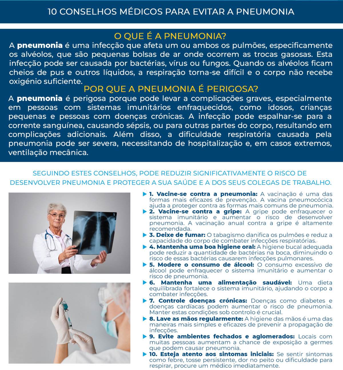 10 Conselhos Médicos para Evitar a Pneumonia | Garantia Lda.